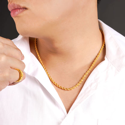 916 Gold Hollow Rope Chain (3mm series)