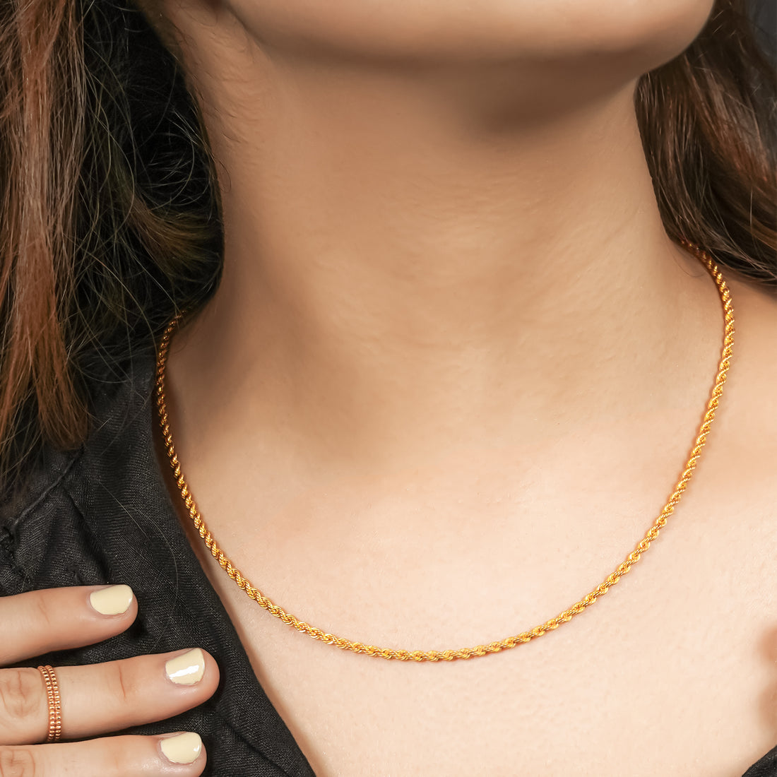 916 Gold Hollow Rope Chain (2mm Series)