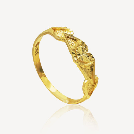 916 Gold Leaf Heart Ring