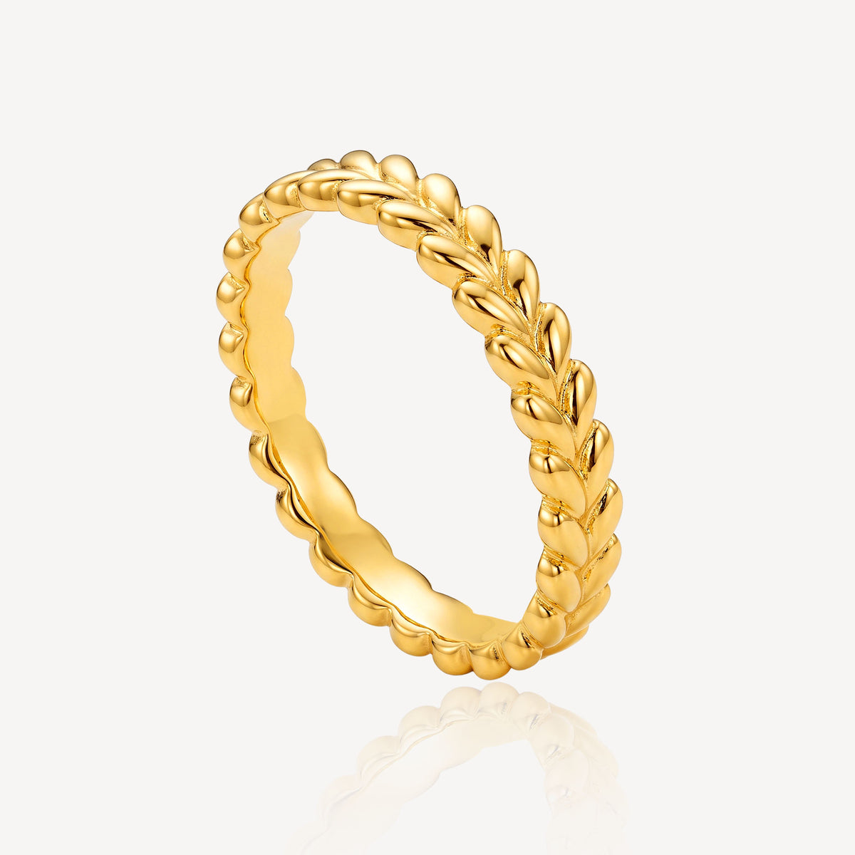 916 Gold Liora Weave Ring