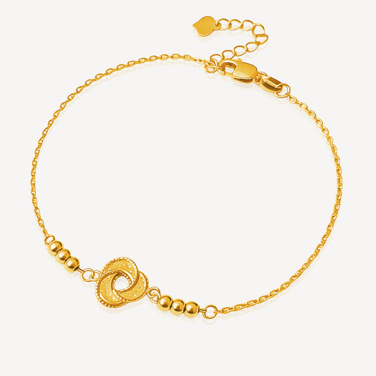 916 Gold Love Knot Bracelet