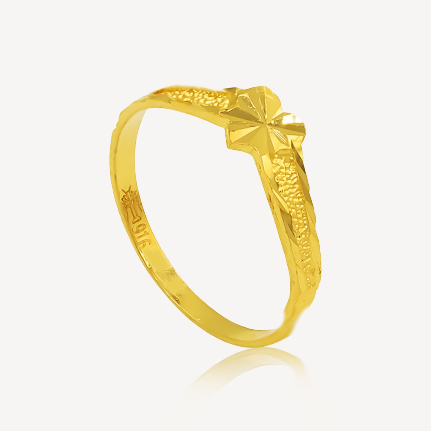 916 Gold Love Sign Ring