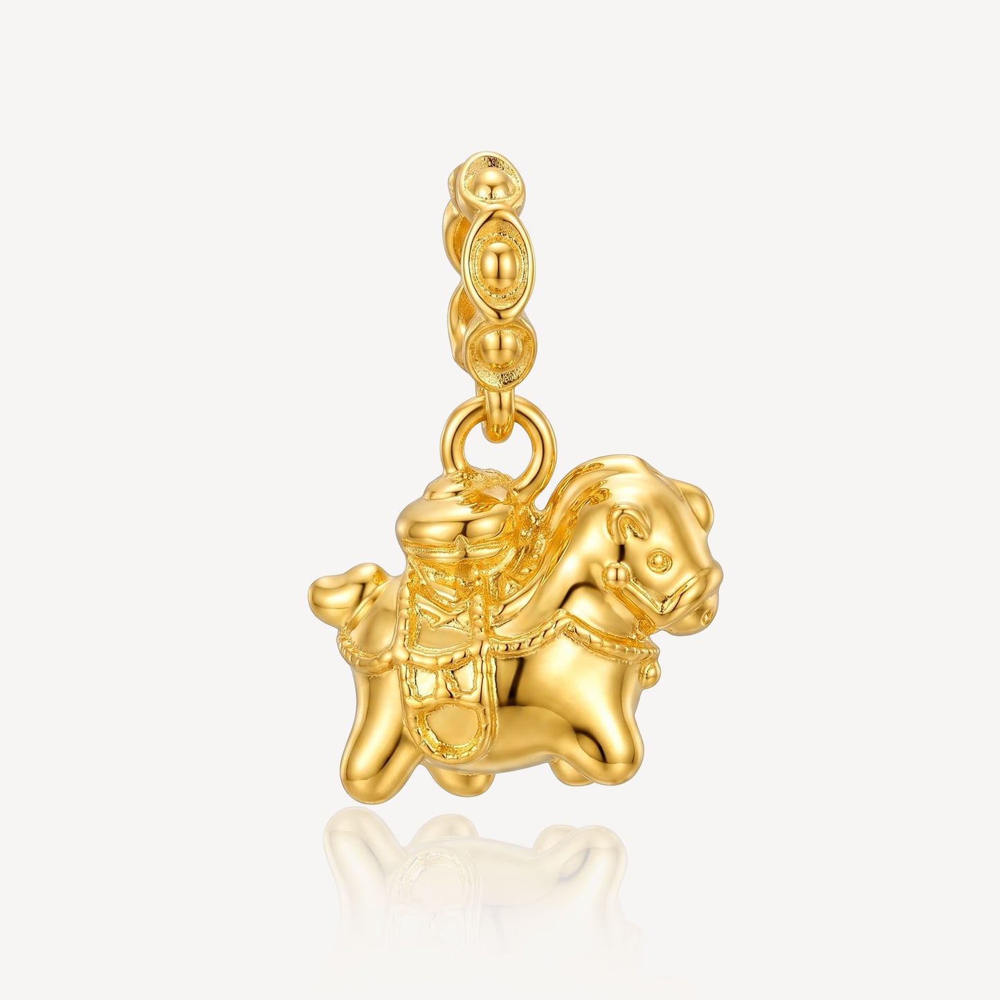 916 Gold Lucky Horse Pendant