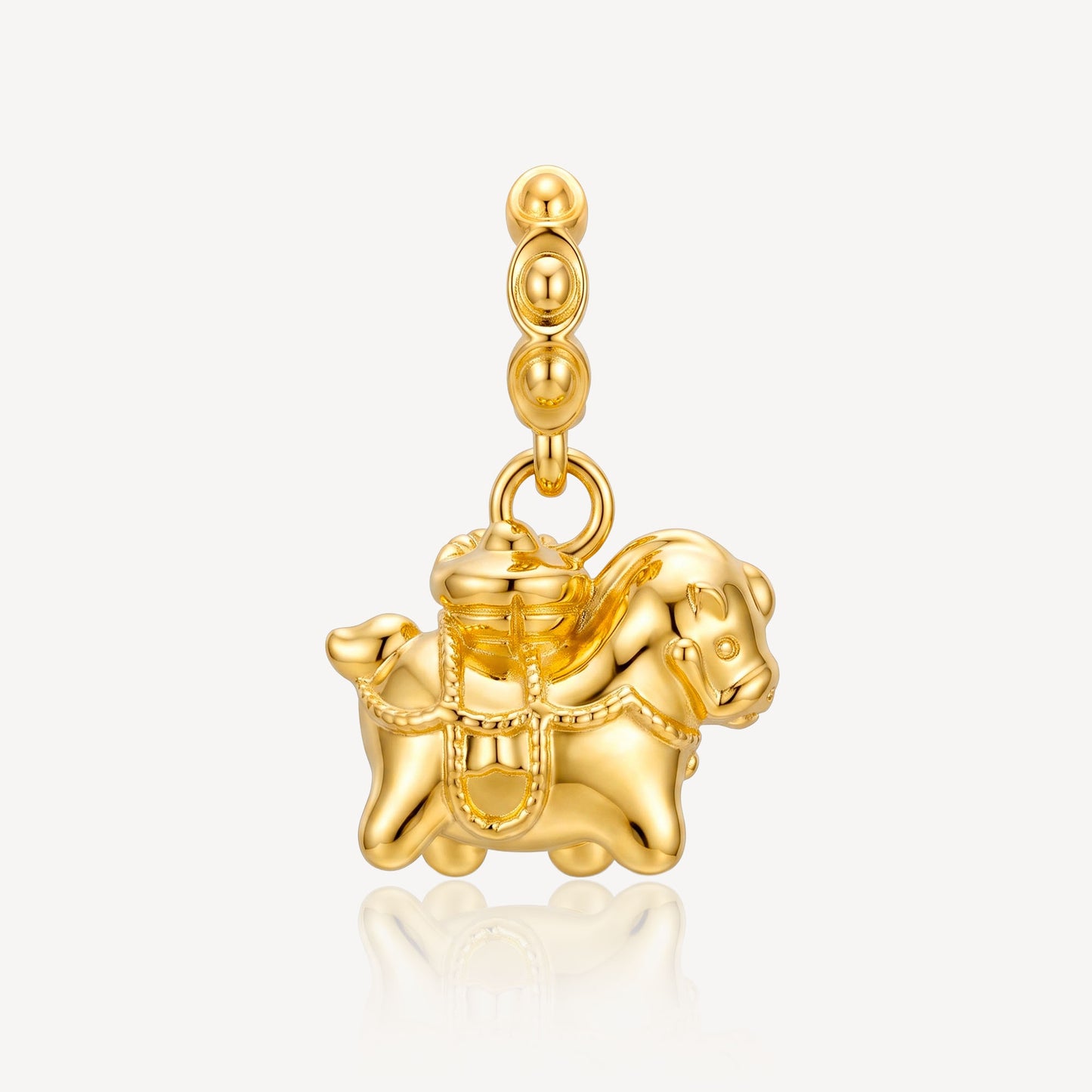 916 Gold Lucky Horse Pendant