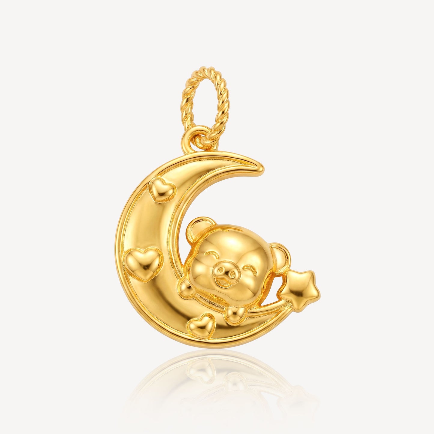 916 Gold Lunaris Bear Pendant