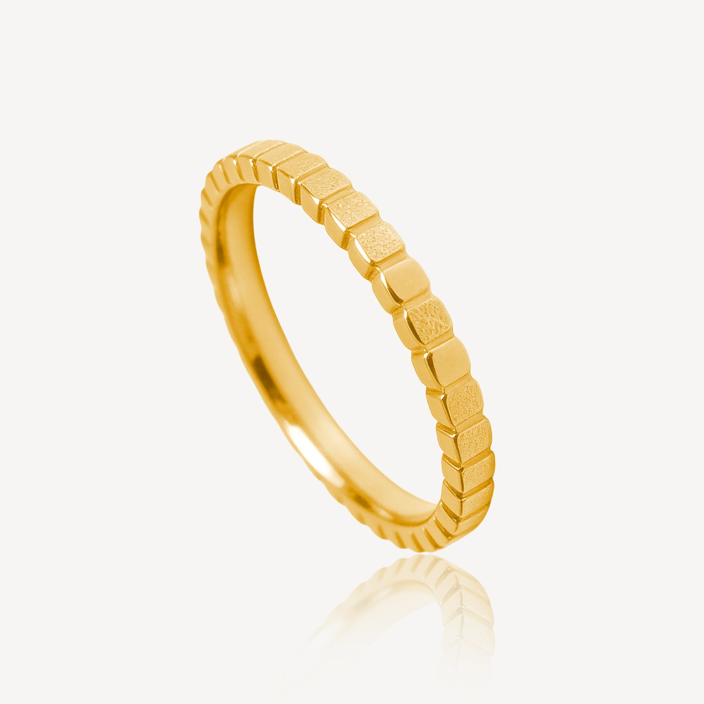 916 Gold Matte Ring