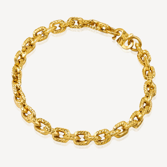 916 Gold Mega Linko Bracelet