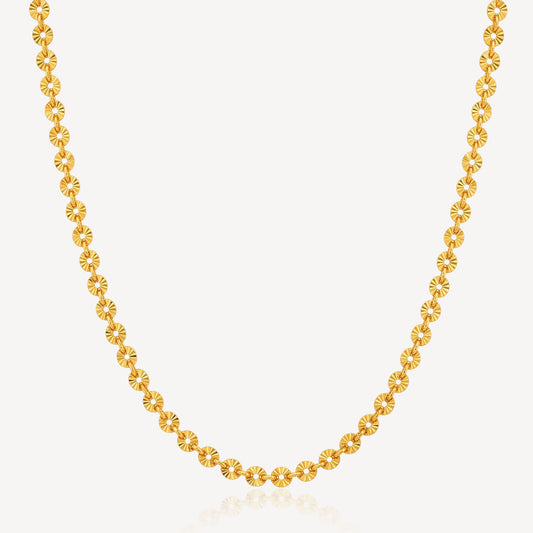 916 Gold Mega Sparkle Disc Chain