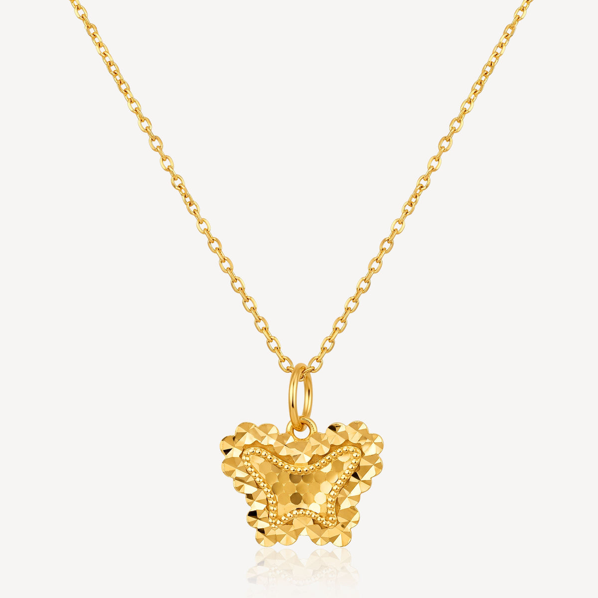 916 Gold Papillon Necklace