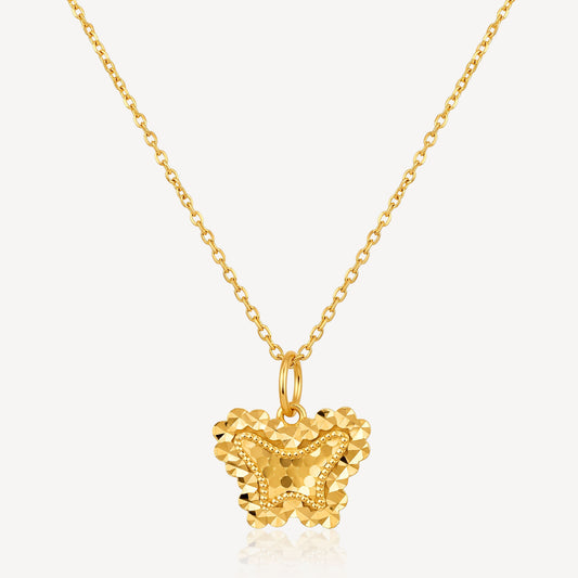 916 Gold Papillon Necklace