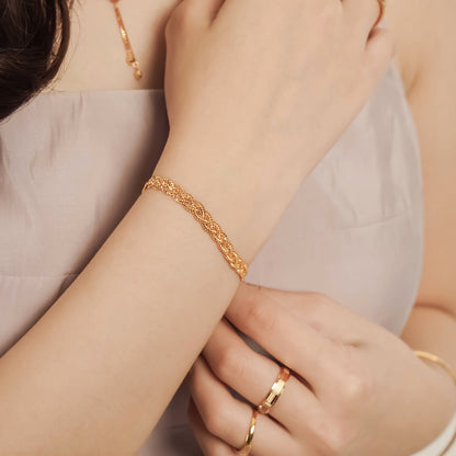 916 Gold Radiant Rope Bracelet