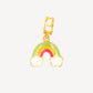 916 Gold Rainbow Charm