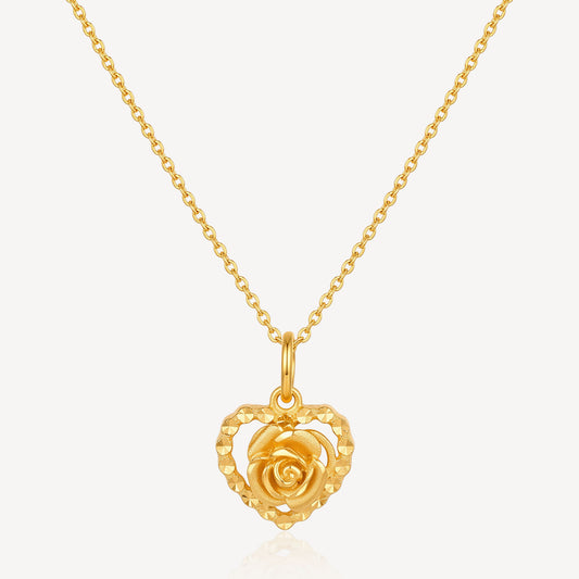 916 Gold Rossie Heart Necklace