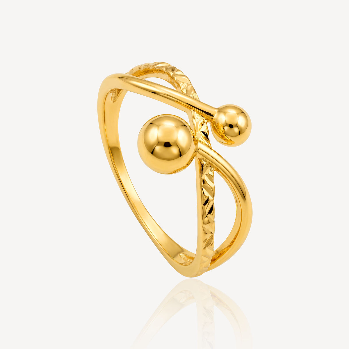 916 Gold Serena Twist Ring