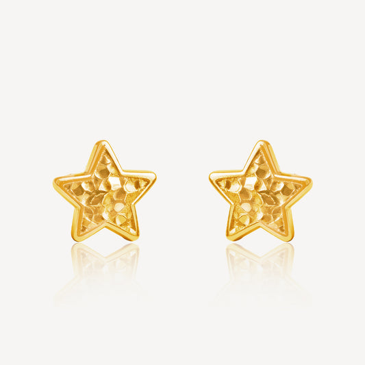 916 Gold Shining Star Earring