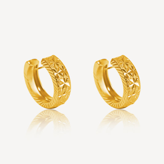 916 Gold Shinning Earring