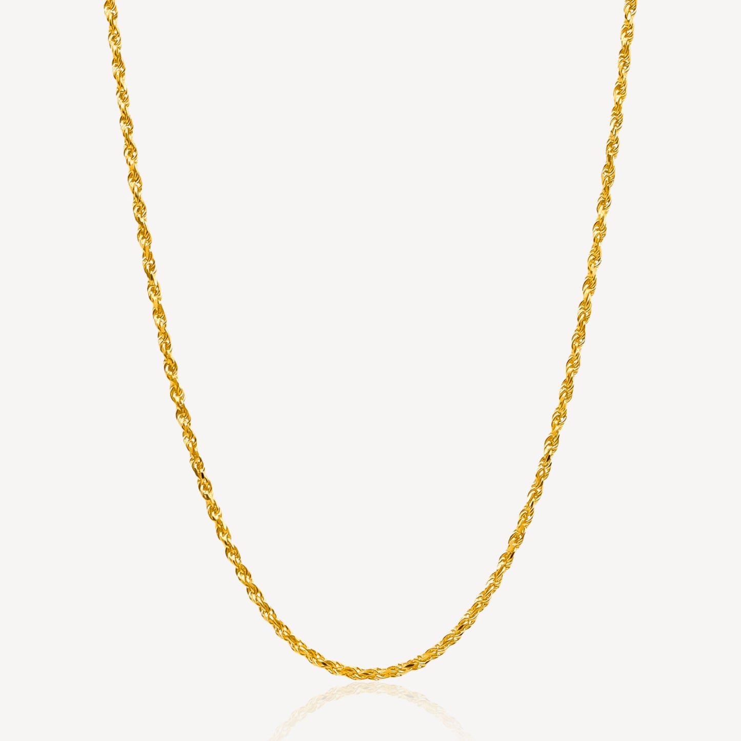 916 Gold Solid Rope Chain (1mm)