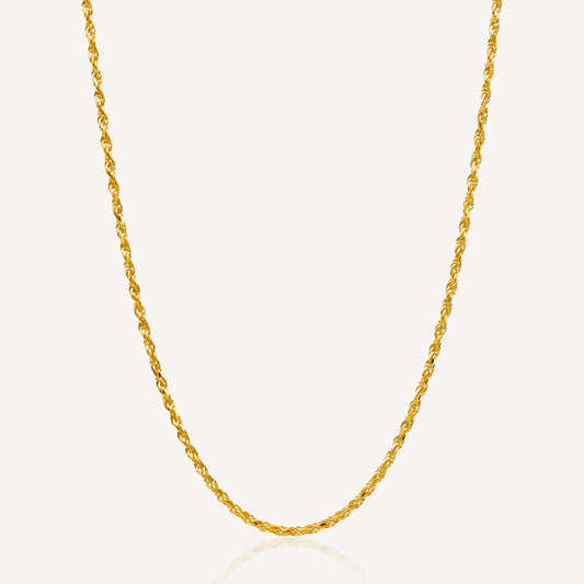 916 Gold Solid Rope Chain (1mm)
