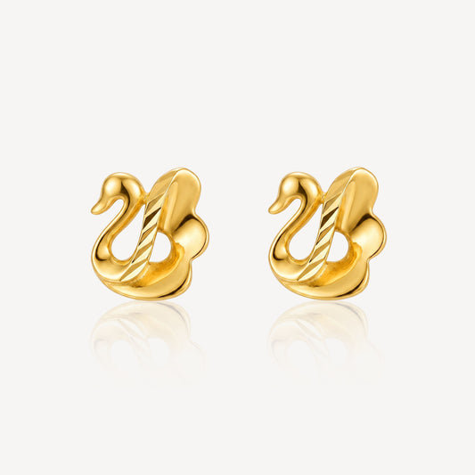 916 Gold Swan Earstud