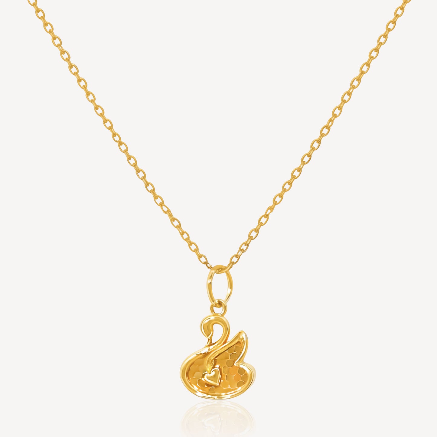 916 Gold Swan Necklace