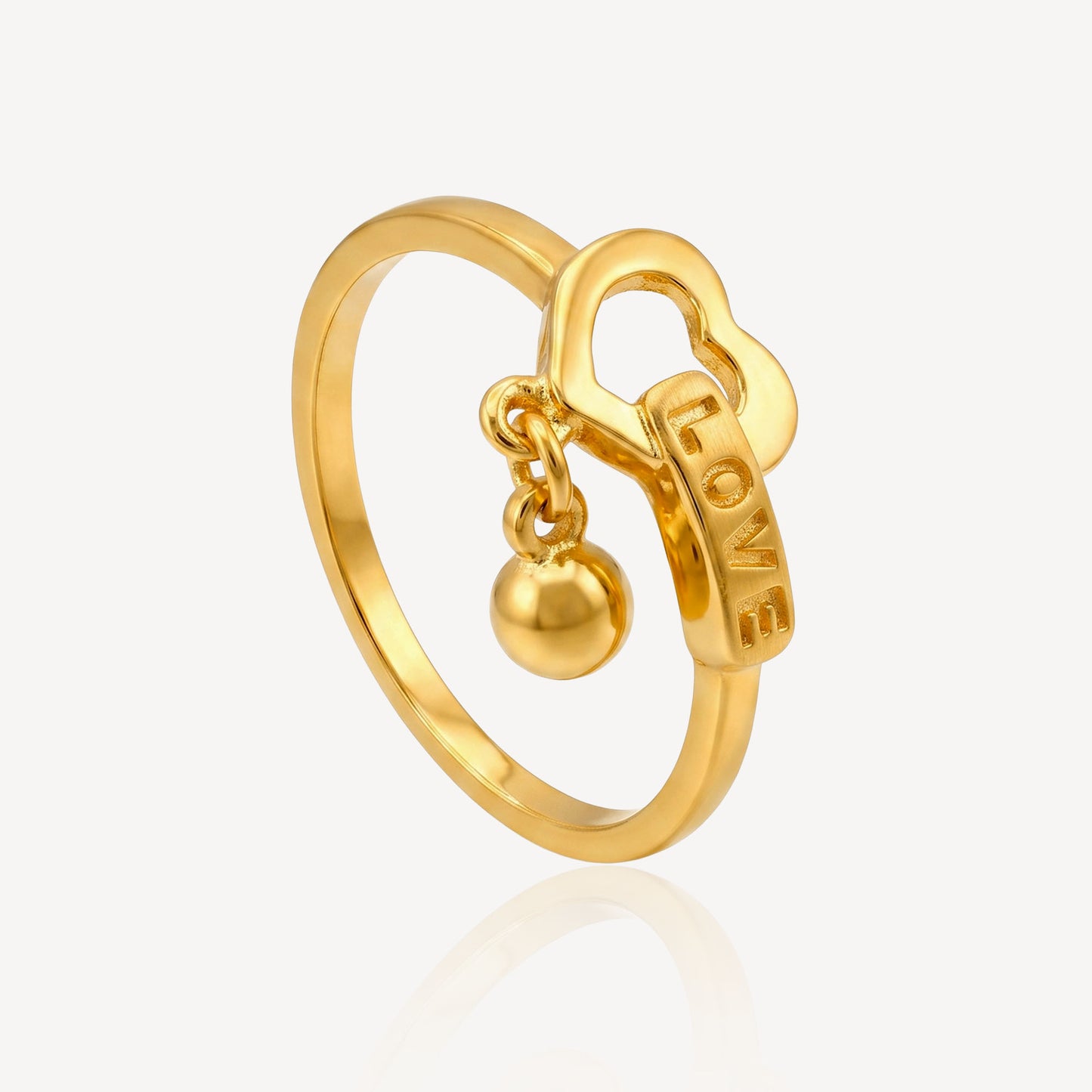 916 Gold Sweet Heart Ring