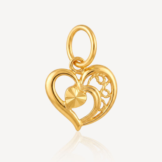 916 Gold United Heart Pendant