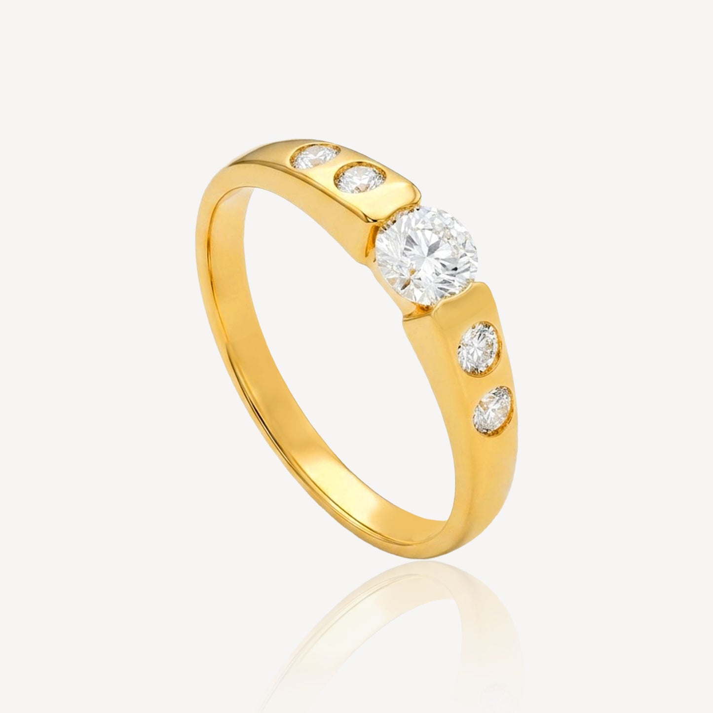 916 Gold Zirconia Clair Ring