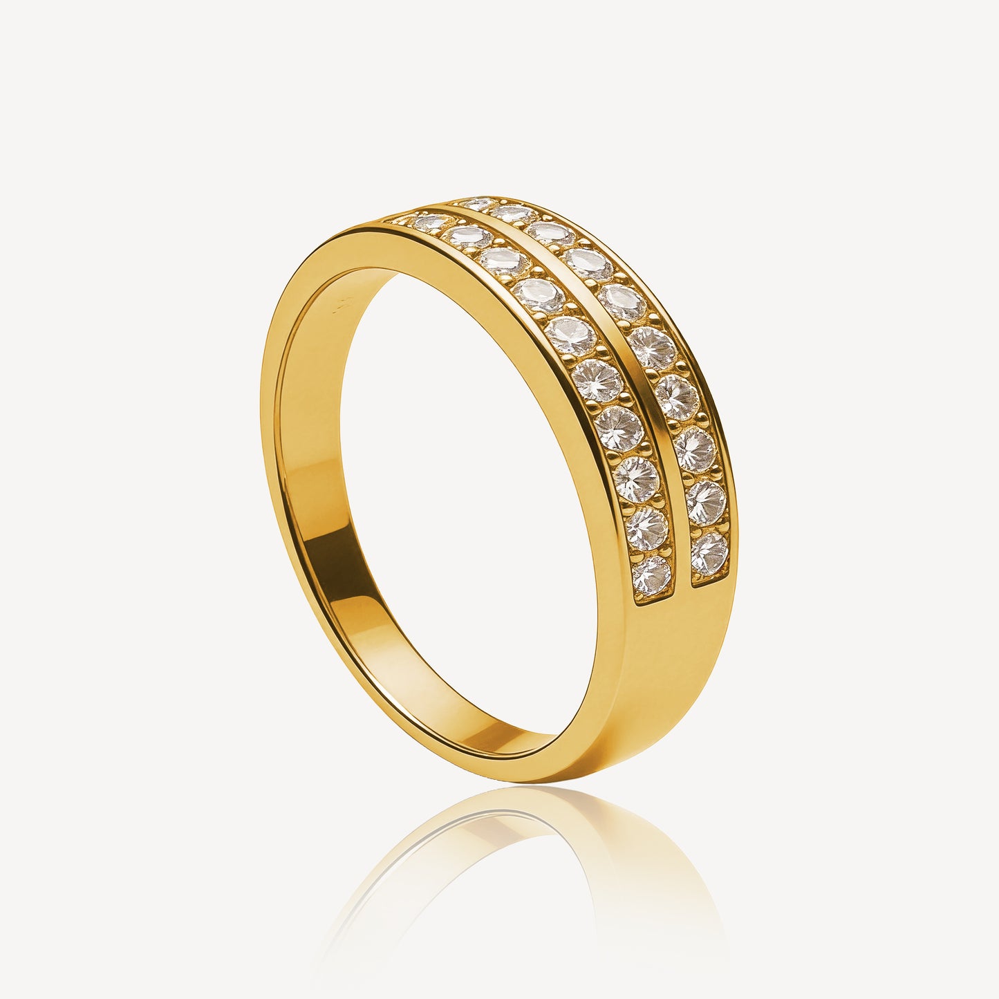 916 Gold Zirconia Lucent Ring