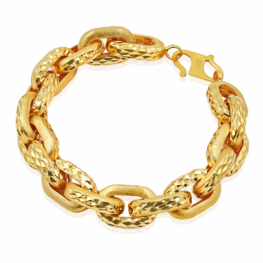 916 Gold Mega Wan Zi Bracelet