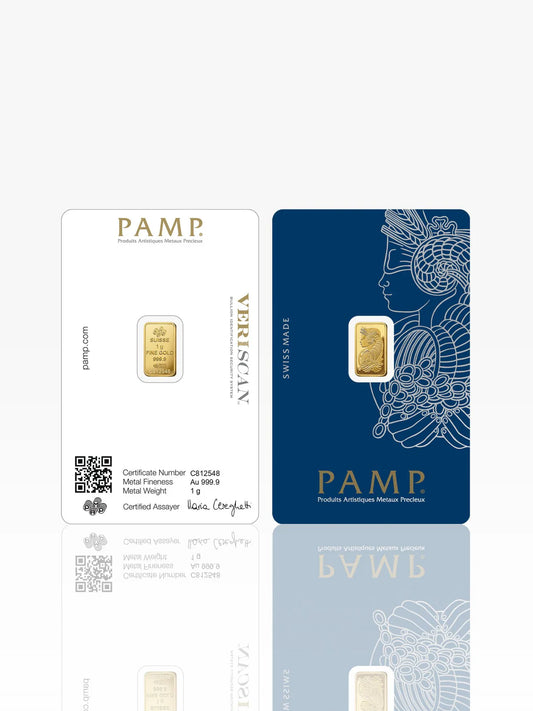 999.9 Gold Bar - PAMP (LADY FORTUNA) 1 Gram