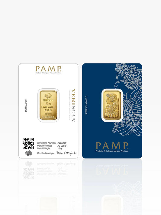 999.9 Gold Bar - PAMP (LADY FORTUNA) 10 Gram