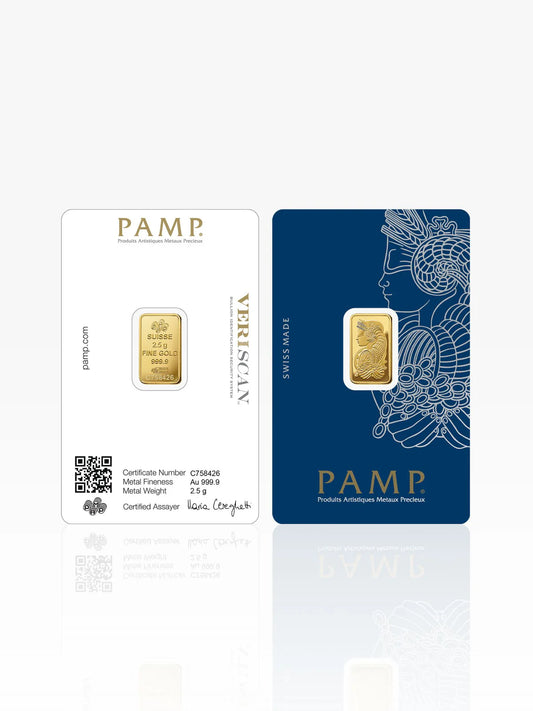 999 Gold Bar - PAMP 2.5 Gram