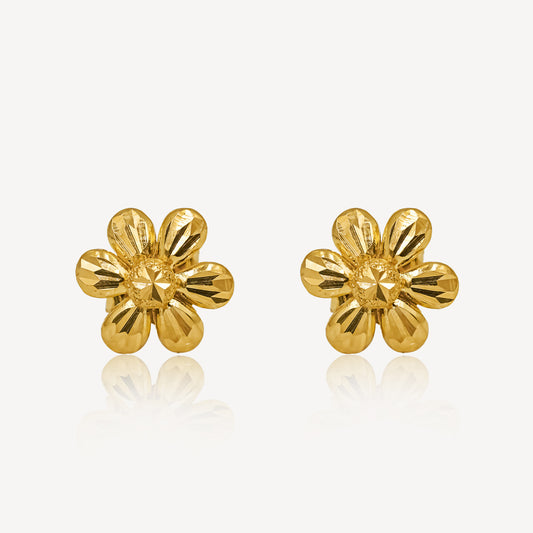 916 Gold Blooming Flowers Earrings