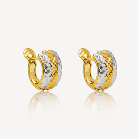 916 Gold Serenity Loop Earrings