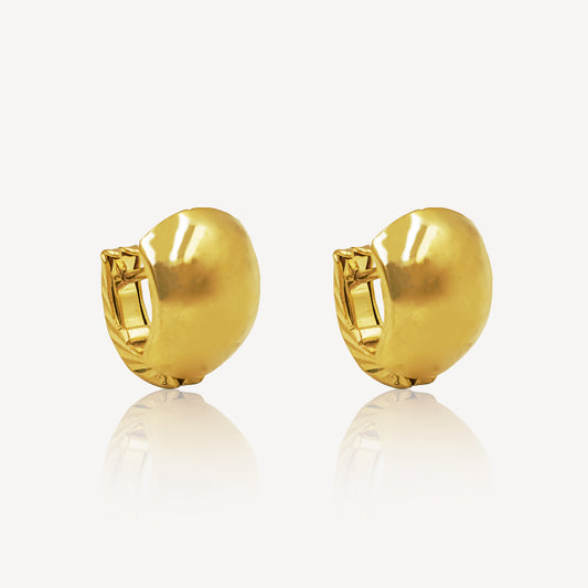 916 Gold Gracious Loop Earrings
