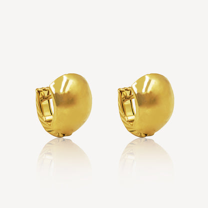 916 Gold Gracious Loop Earrings (9mm)