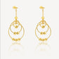 916 Gold danggling earrings for woman 