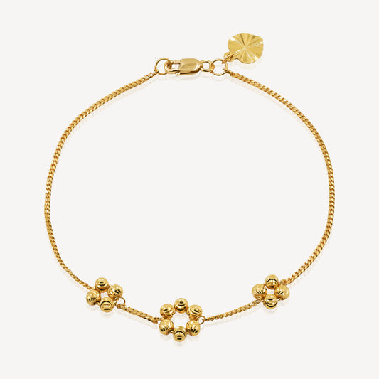 916 Gold Cluster Chain Bracelet