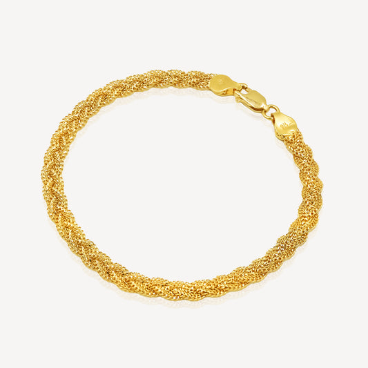 916 Gold Radiant Rope Bracelet
