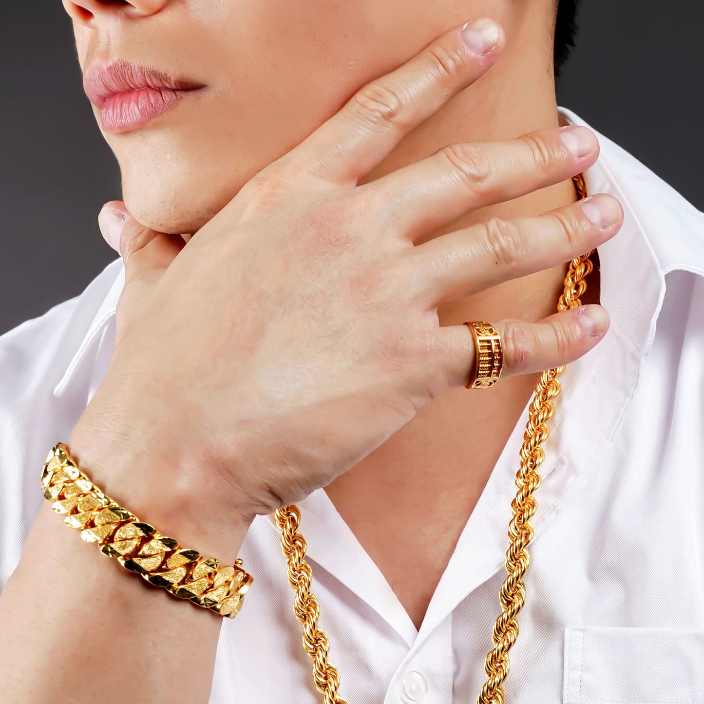 916 Gold Abacus Eternity Ring