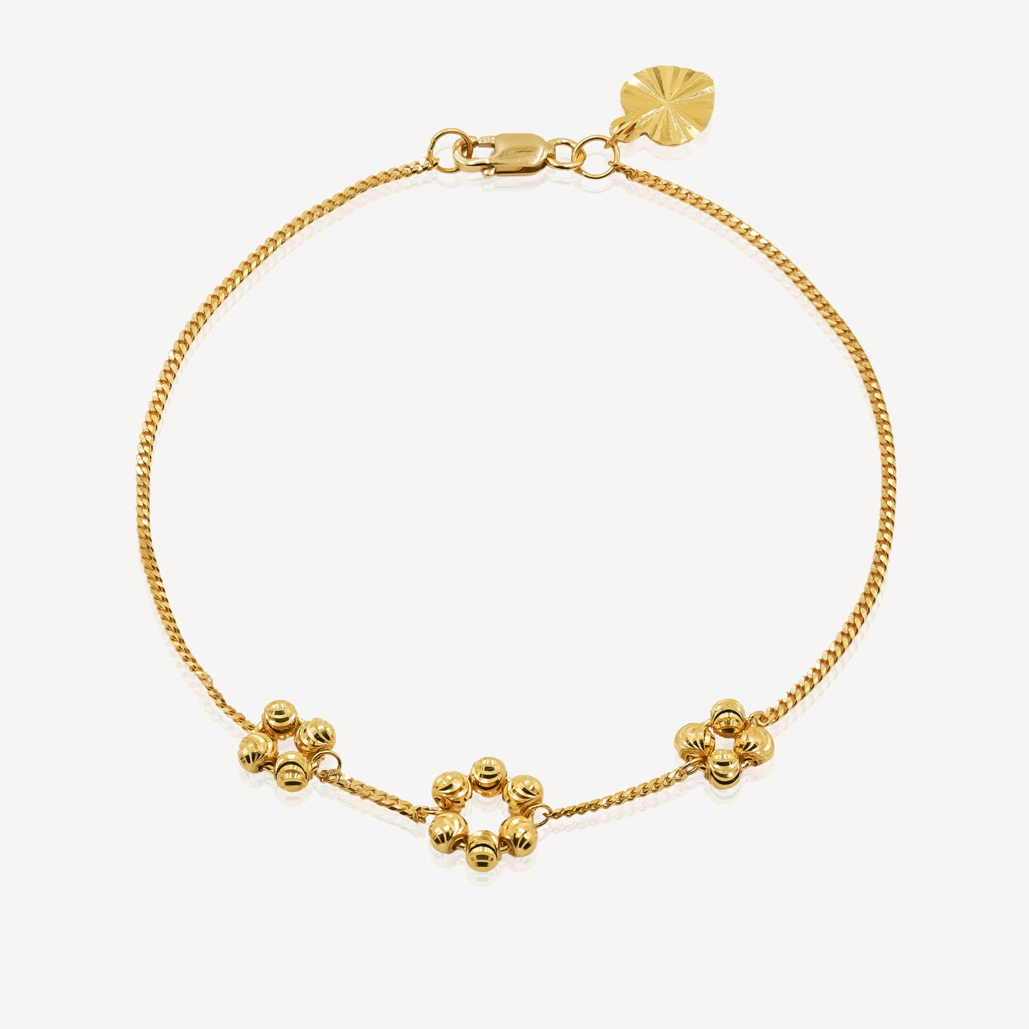 916 Gold Cluster Chain Bracelet