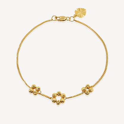 916 Gold Cluster Chain Bracelet