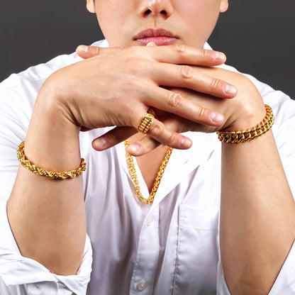 916 Gold Half-Abacus Ring II