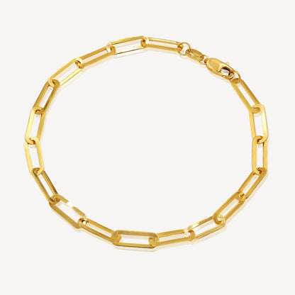 916 Gold Paper Clip Bracelet