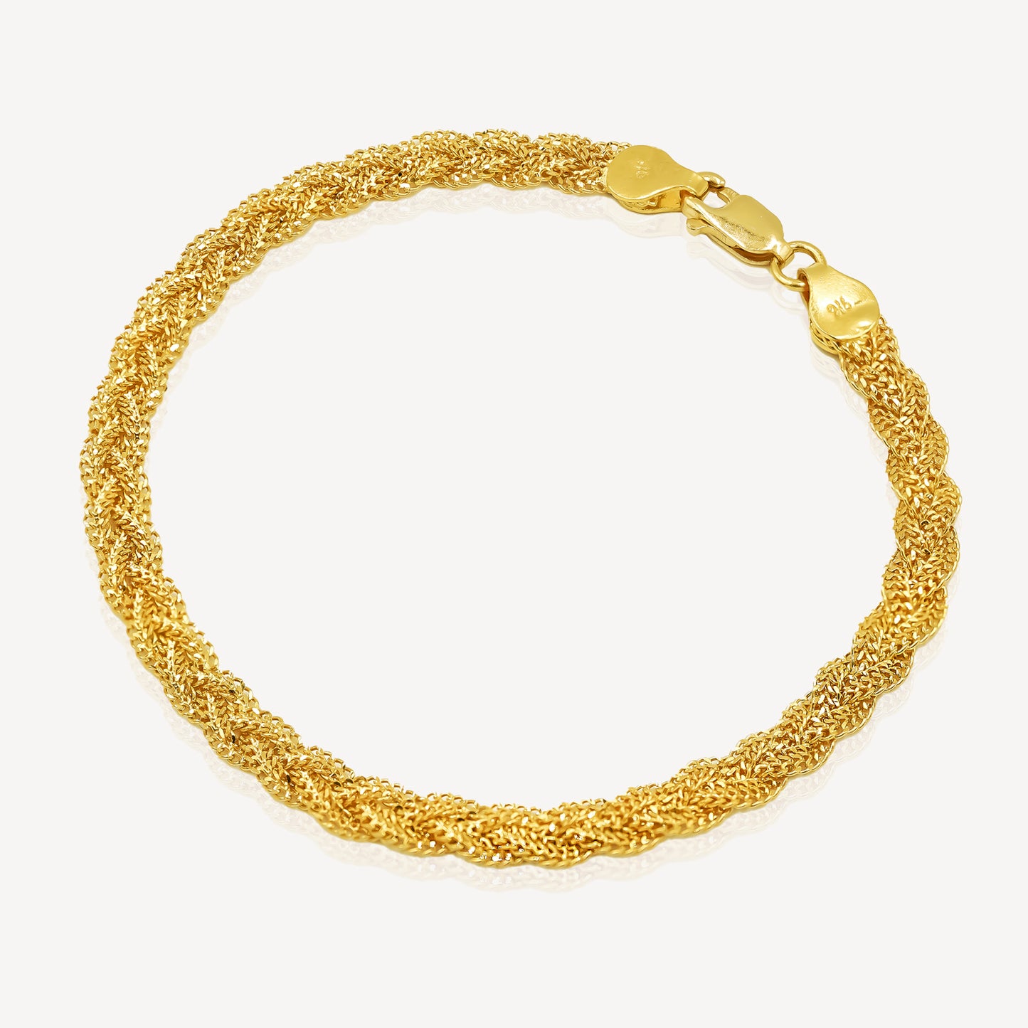 916 Gold Radiant Rope Bracelet