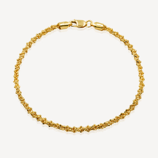 916 Gold Sparkling Round Bracelet