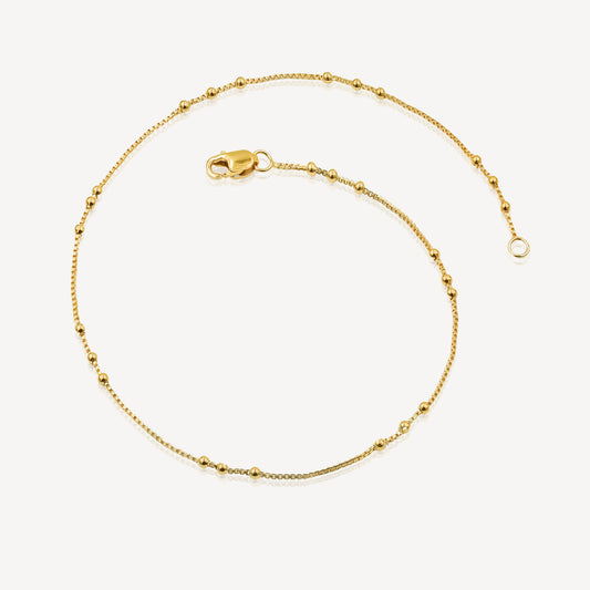 916 Gold Celesta Loop Anklet