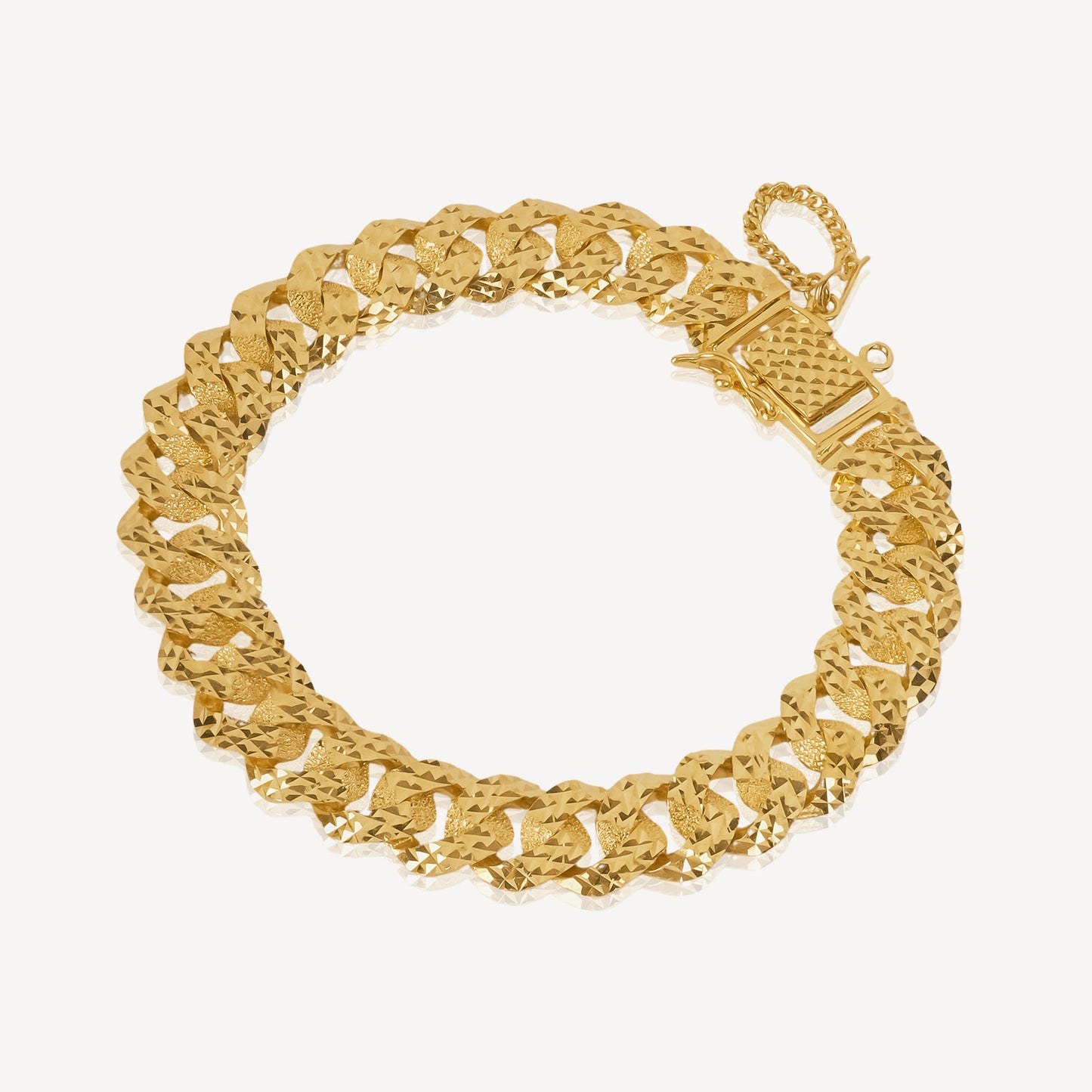 916 Gold Mega Shinning Cuban Bracelet