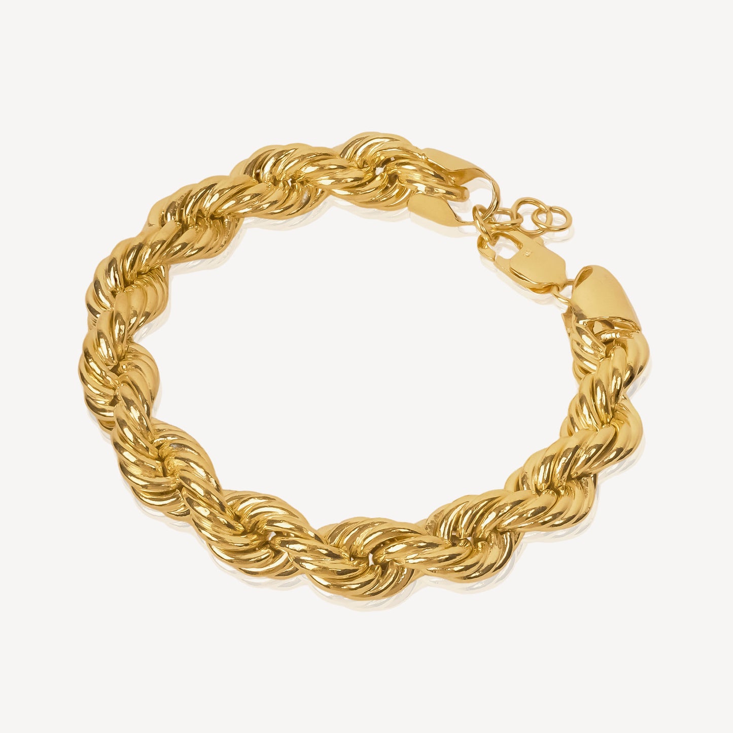 916 Gold Mega Hollow Rope Bracelet