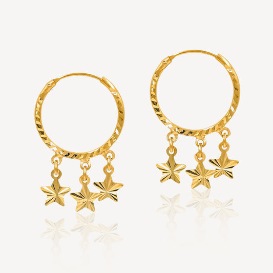 916 Gold Stellar Gleam Earrings